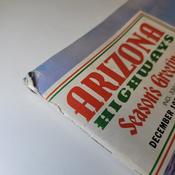 Arizona Highways December 1972 Holiday Seasons Greetings Christmas Snow Cactus - Picture 3 of 15